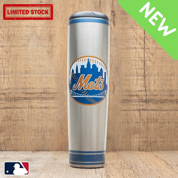 New York Mets Metal Baseball Bat Dugout Travel Mug