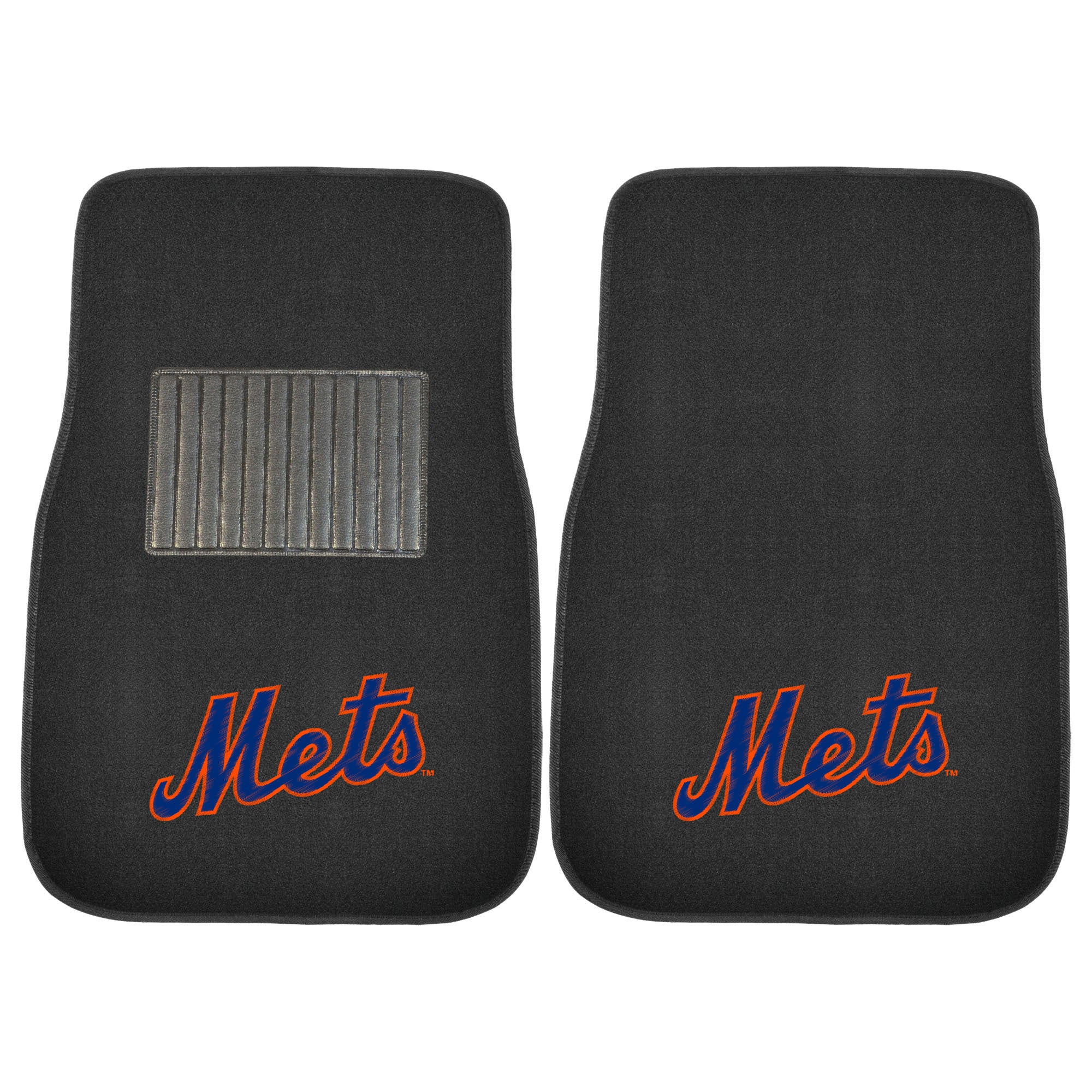 New York Mets MLB Baseball 2 Piece Embroidered Car Mat Set