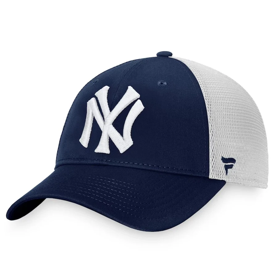 New York Yankees Cooperstown Collection Core Trucker Snapback Hat - Navy/White