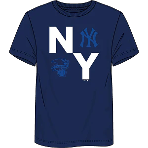New York Yankees Fundamentals Record Shattered T-Shirt - Navy