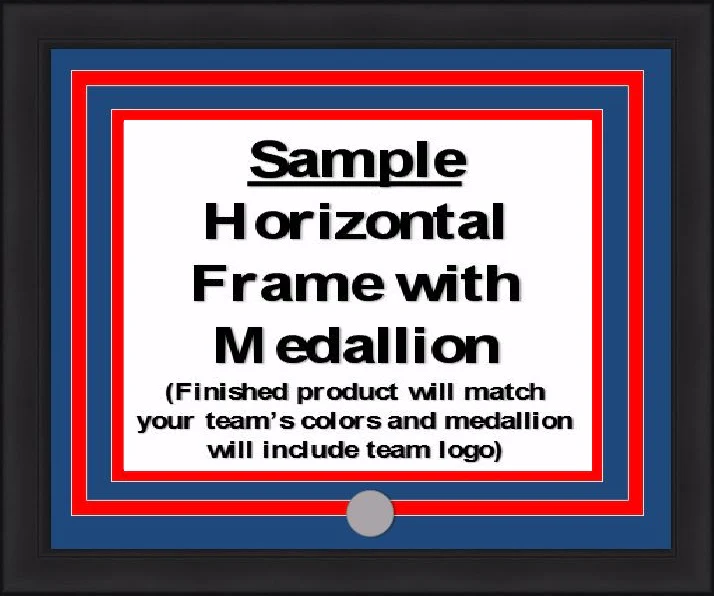 NHL Hockey Photo Picture Frame Kit - Chicago Blackhawks (Red Matting, Gold Trim) - Image 2