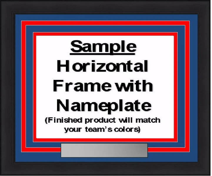 NHL Hockey Photo Picture Frame Kit - Hartford Whalers (Blue Matting, Green Trim) - Image 3