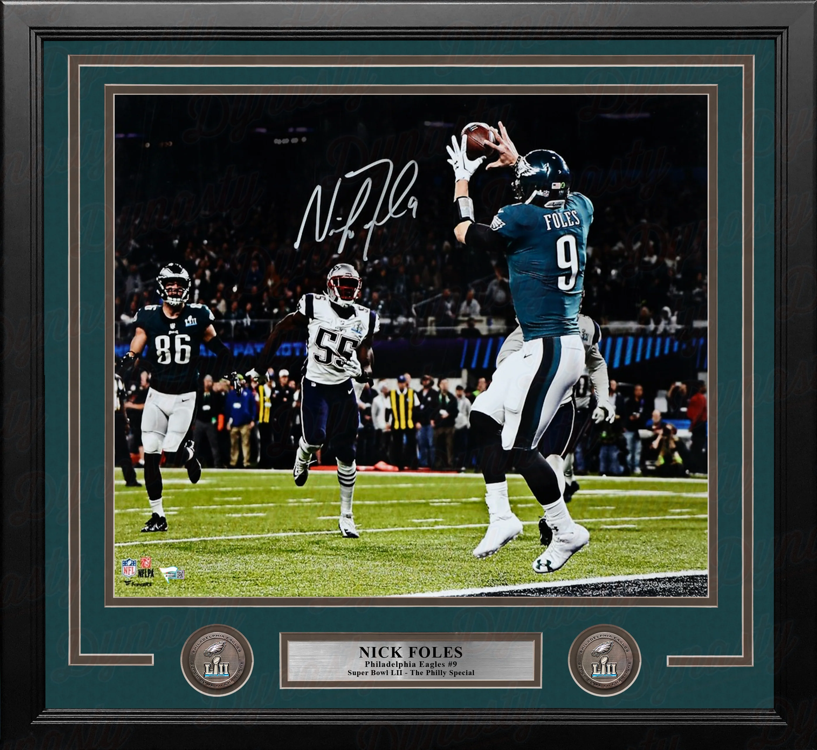 Nick Foles Philadelphia Eagles Super Bowl LII Philly Special Autographed 16x20 Framed Football Photo