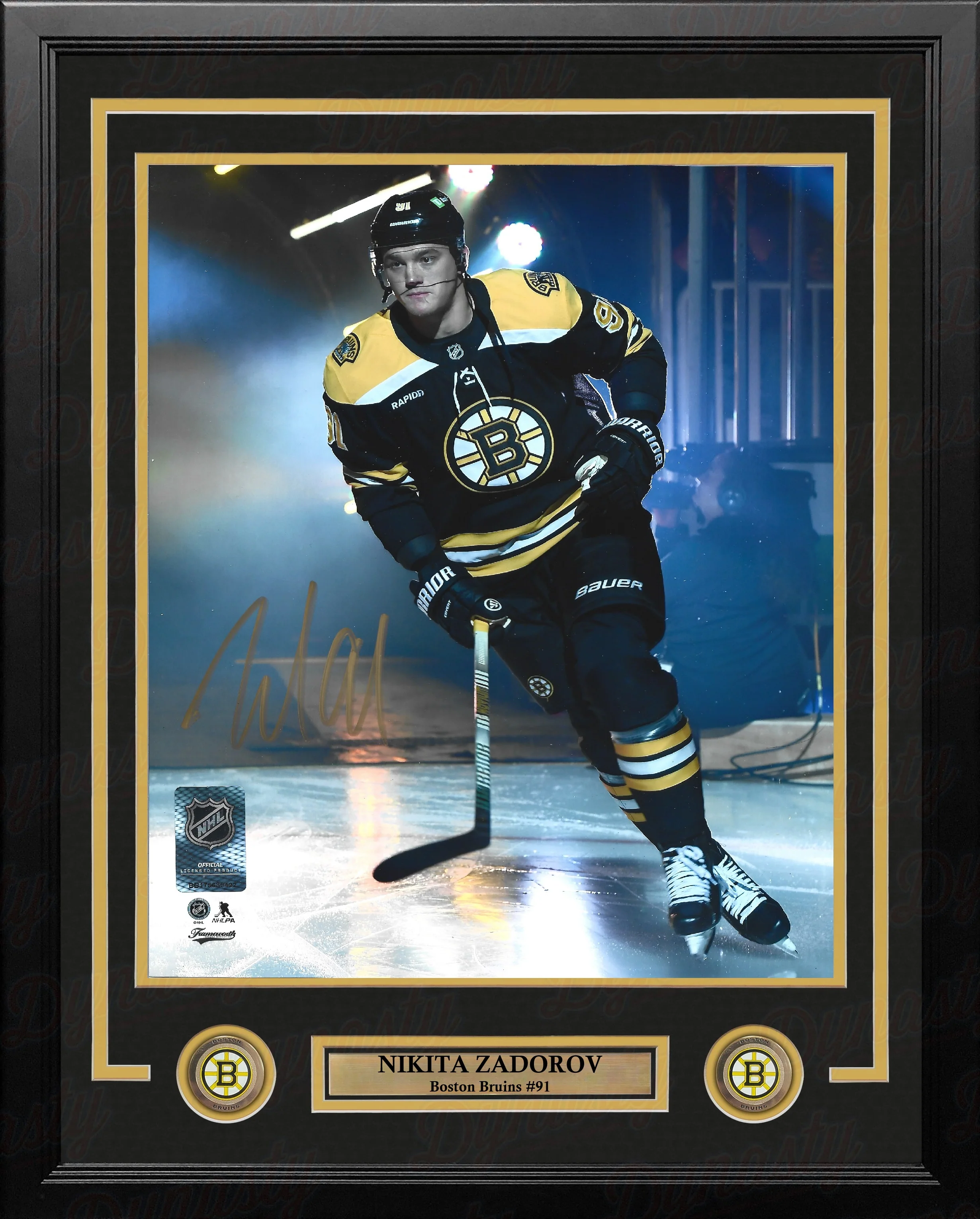 Nikita Zadorov Entrance Boston Bruins Autographed 11" x 14" Framed Hockey Photo