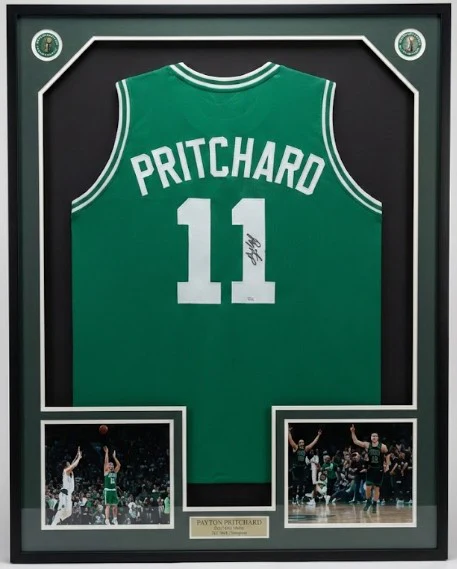 Payton Pritchard Boston Celtics Autographed Framed Basketball Jersey