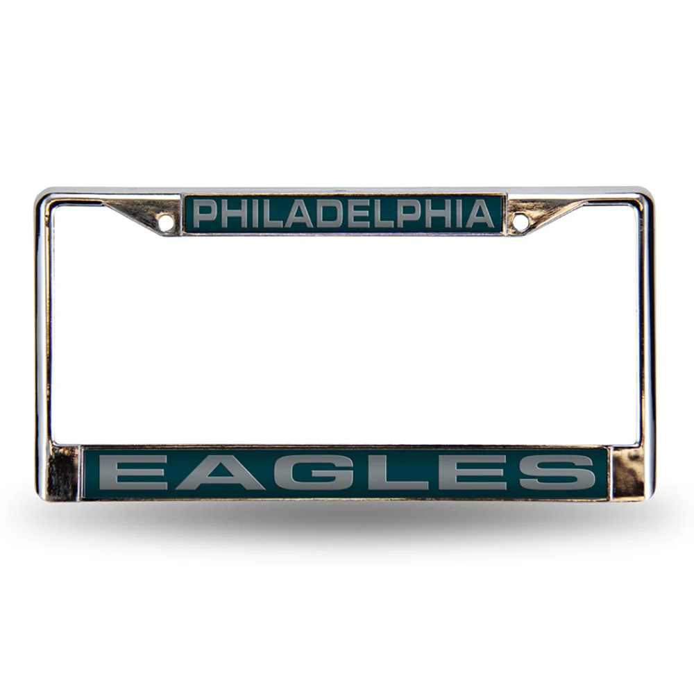 Philadelphia Eagles Laser-Etched NFL Football Chrome License Plate Frame
