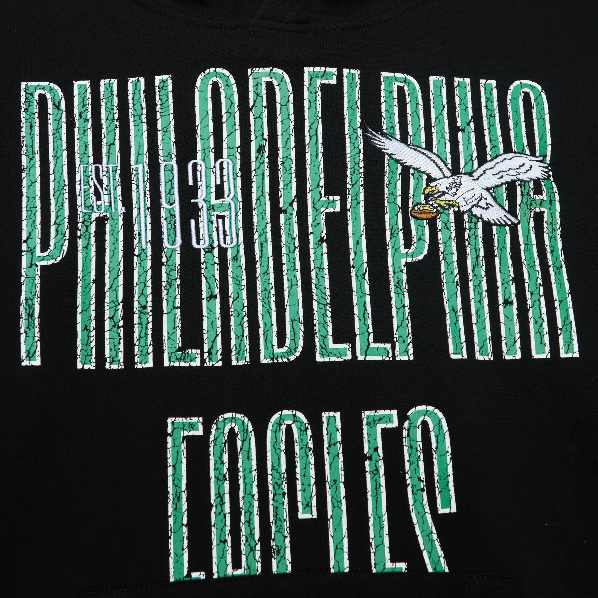Philadelphia Eagles Mitchell & Ness Throwback OG Fleece 2.0 Hoodie - Image 3