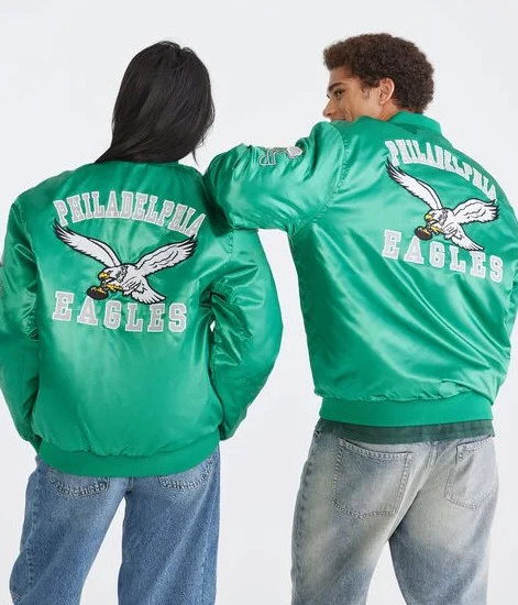 Philadelphia Eagles Throwback Bomber Jacket - Image 2