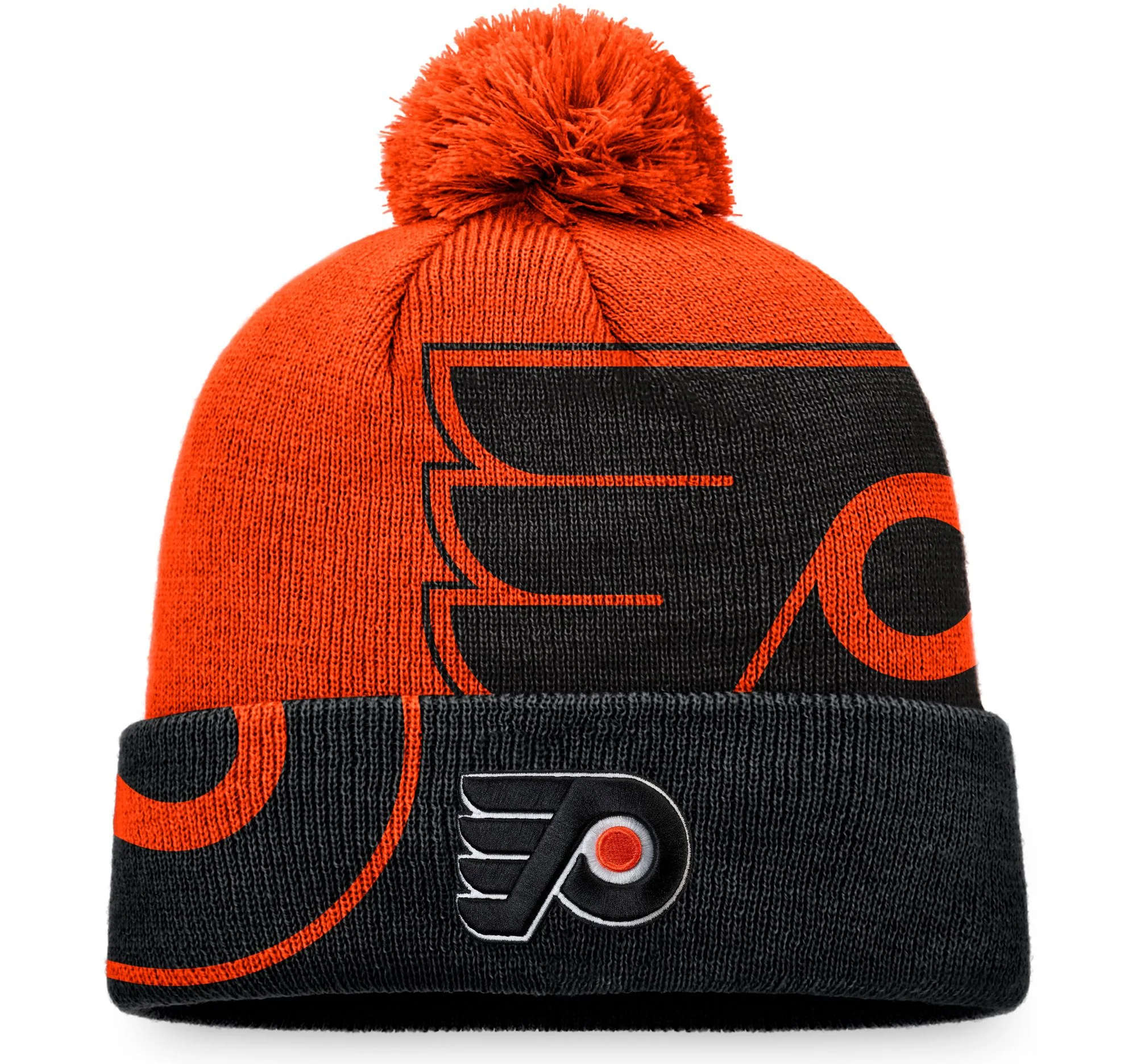 Philadelphia Flyers Block Party Cuffed Pom Knit Beanie