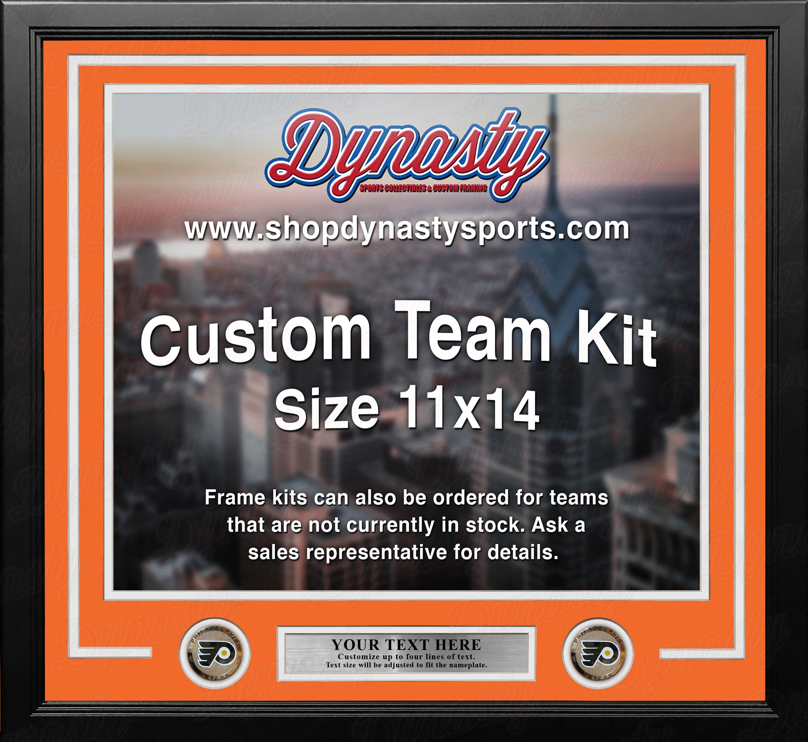 Philadelphia Flyers Custom NHL Hockey 11x14 Picture Frame Kit (Multiple Colors) - Image 2