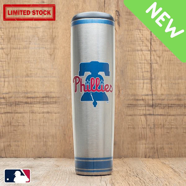 Philadelphia Phillies Metal Baseball Bat Dugout Travel Mug