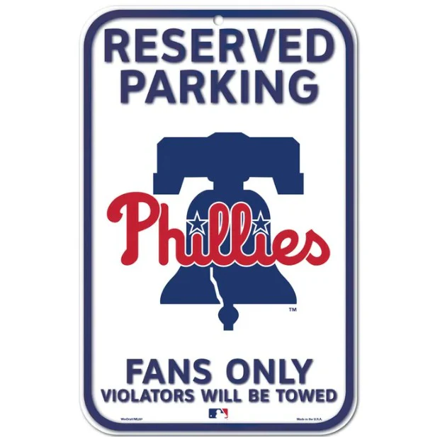 Philadelphia Phillies Parking Sign