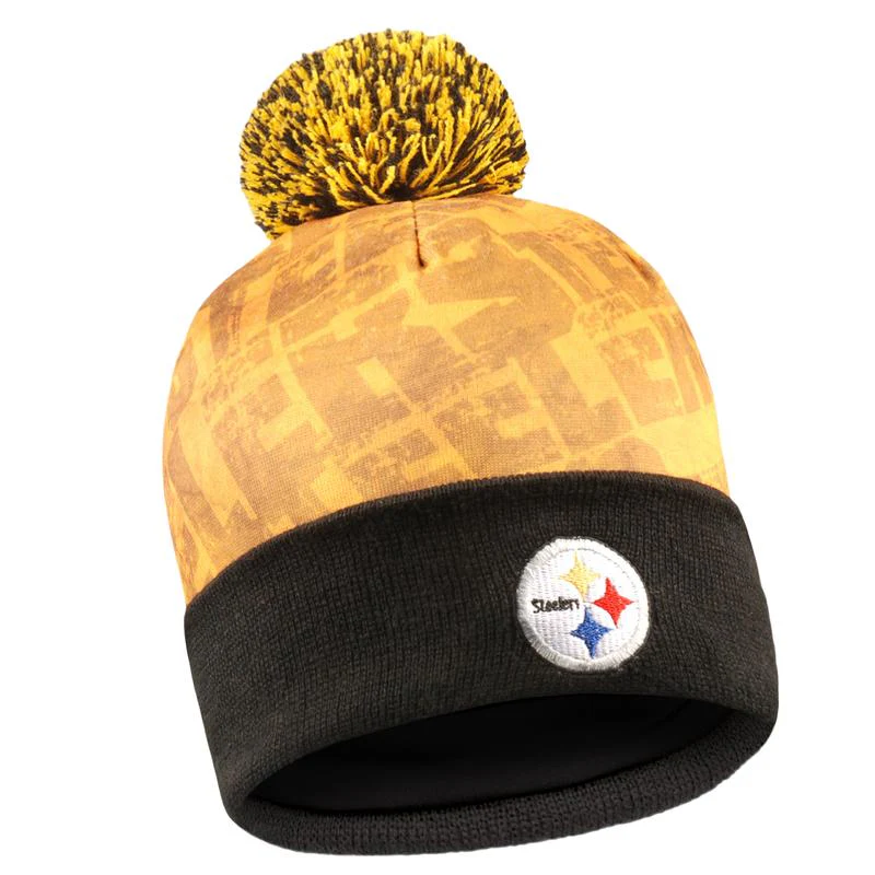 Pittsburgh Steelers Light Up Knit Printed Beanie Hat
