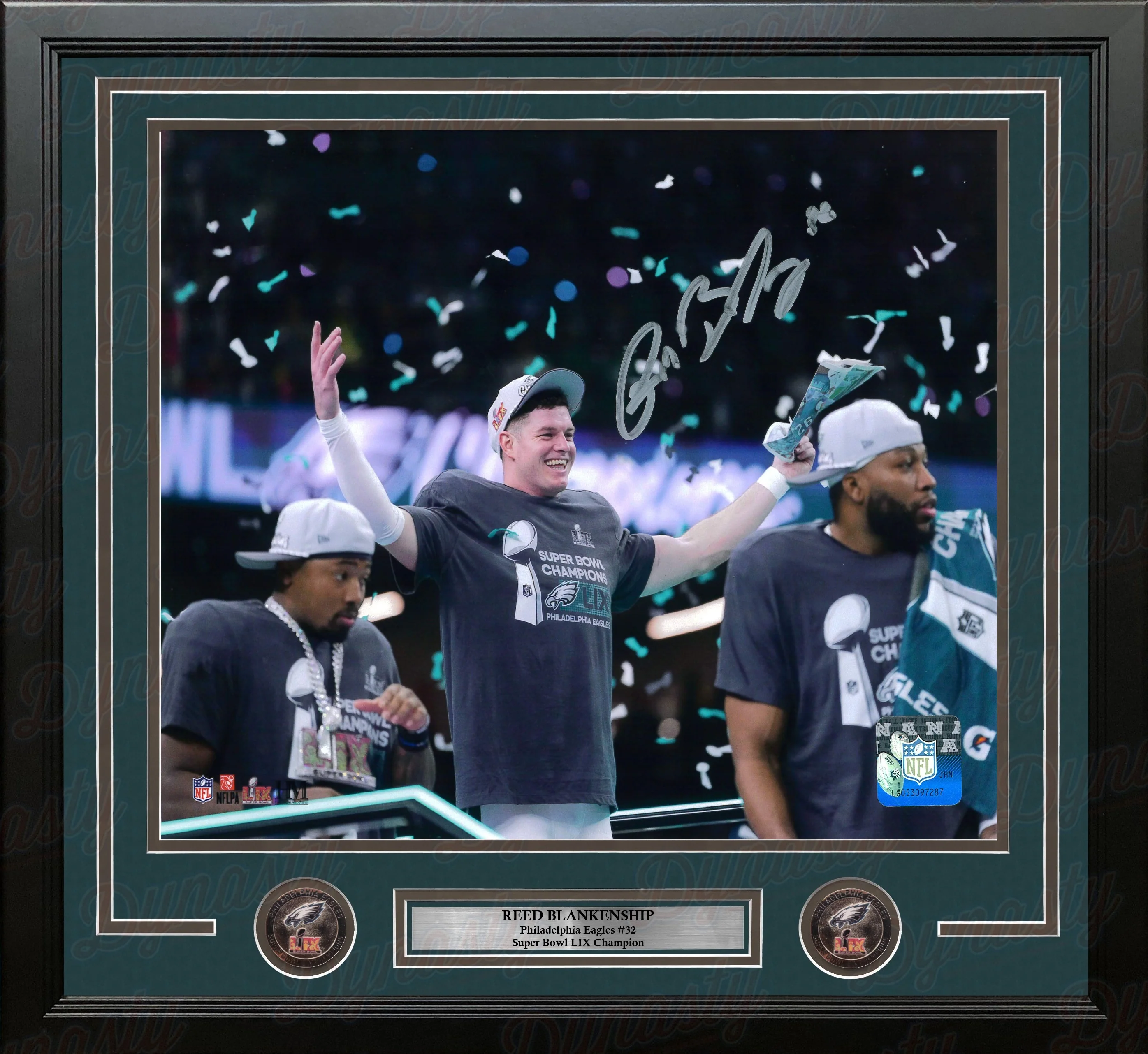 Reed Blankenship Super Bowl LIX Celebration Philadelphia Eagles Autographed 11" x 14" Framed Photo