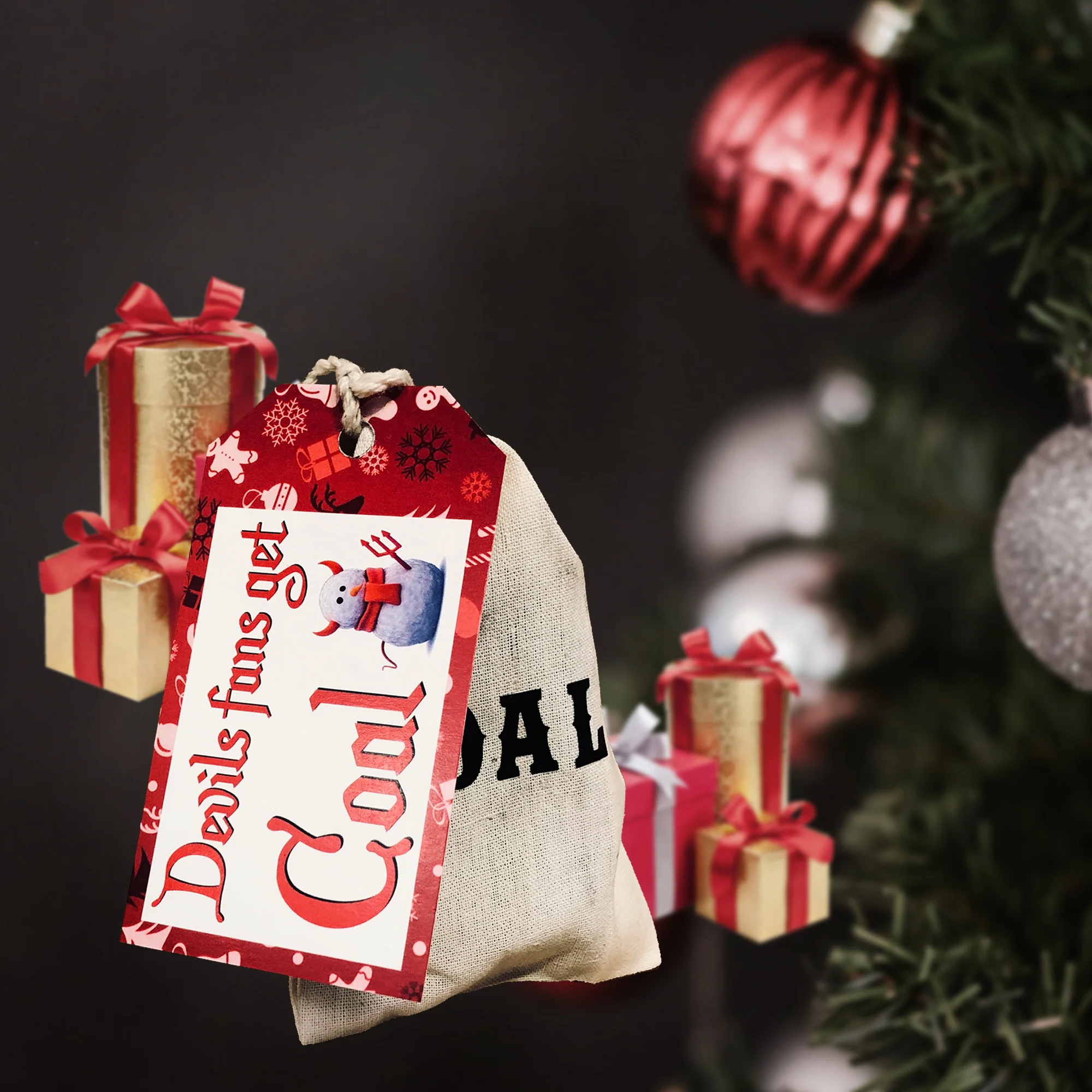 Christmas Naughty Fan Rivalry Bag of Coal - Image 5