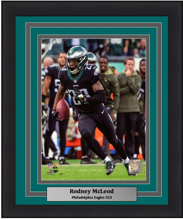 Rodney McLeod in Action Philadelphia Eagles NFL Football Framed and Matted Photo