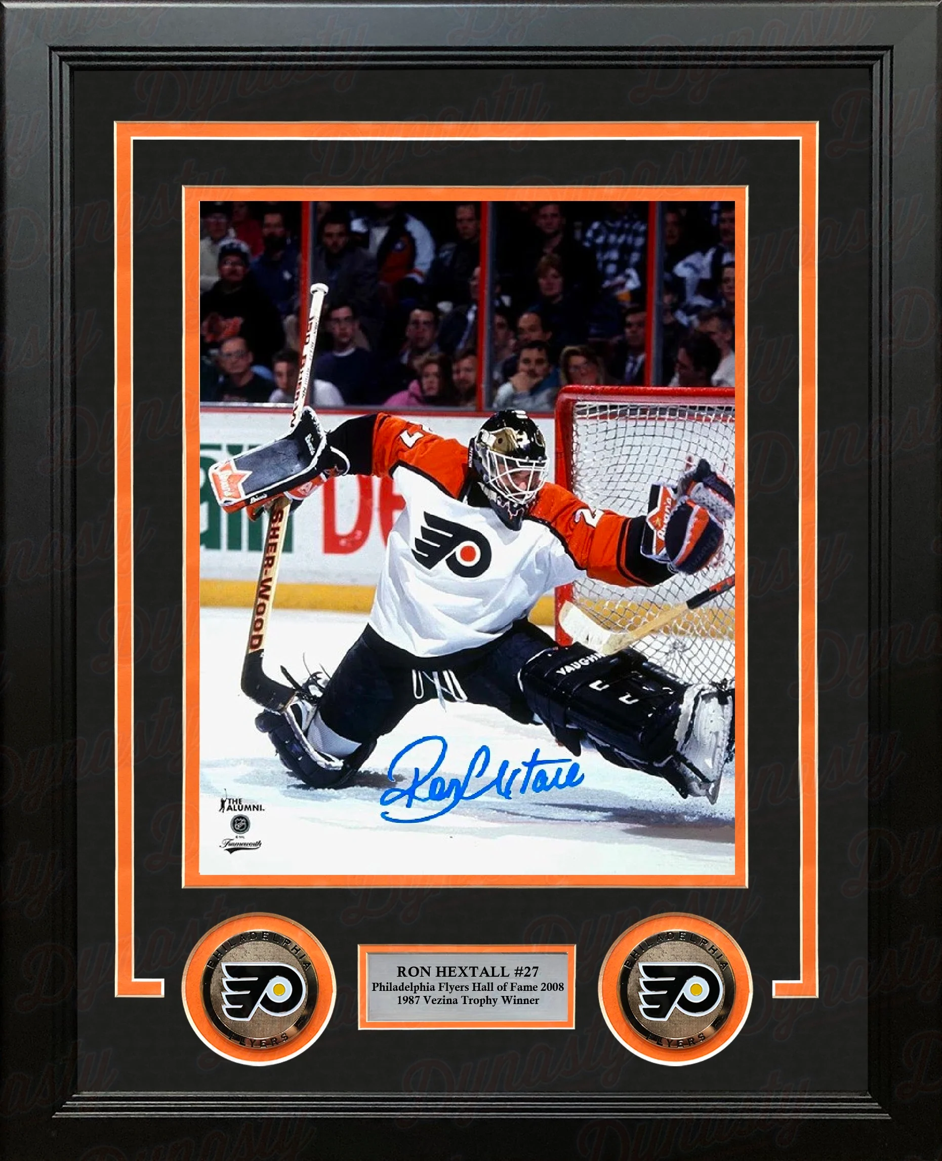 Ron Hextall Save Action Philadelphia Flyers Autographed 8" x 10" Framed Hockey Photo