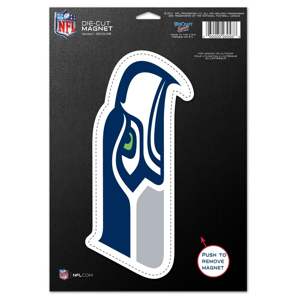 Seattle Seahawks NFL Football 8" Die-Cut Magnet