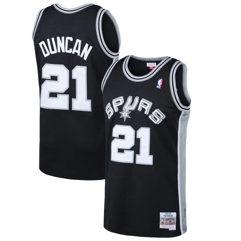 Tim Duncan San Antonio Spurs Mitchell & Ness Black 1998-99 Hardwood Classics Swingman Jersey
