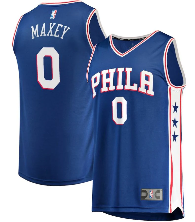 Tyrese Maxey Philadelphia 76ers 2020/21 Youth Fast Break Replica Jersey - Icon Edition - Royal
