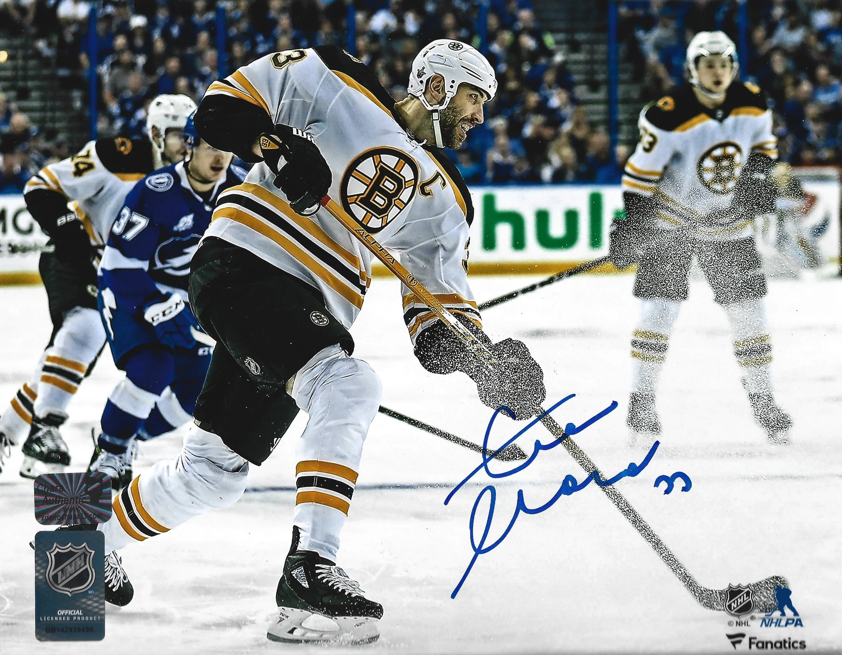 Zdeno Chara in Action Boston Bruins Autographed 16" x 20" Hockey Photo - Image 2